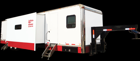 8 Station Slide-out Hair and Makeup Trailers